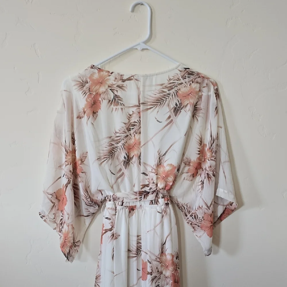 Baltic Born Floral Maxi Dress in White and Orange - Picture 4 of 6